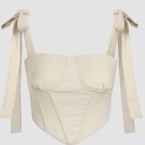 CIDER BOW STRAPS CORSET CAMI NWOT